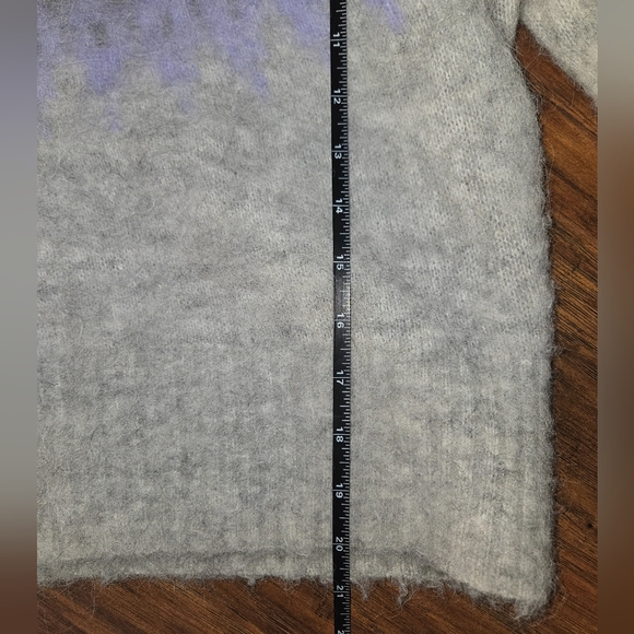 Banana Republic Alpaca Blend Mock Neck Fairisle Sweater in Heather Gray - Picture 7 of 13